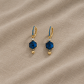 Blå Krystal Hoops