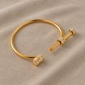 Opulent Guldfarvet Cuff Bangle