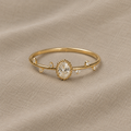 Moderne Zirconia Minimalistisk Ring