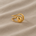 Sophisticated Metal Ball Ring