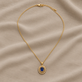 Blue Geometric Pendant Necklace