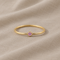 Strålende Ædelsten Solitaire Ring
