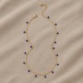 Blå Sten Choker Halskæde