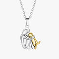 "Forever in Your Heart" Dog Hug Pendant Necklace