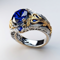 KONGEBLÅ & GULD RING