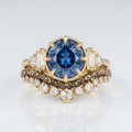 VINTAGE SAFIR GULD RING