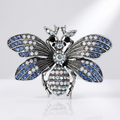 ROYAL BLUE BEE BROOCH