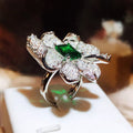 SMARAGDBLOMST RING - (JUSTERBAR)