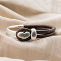 Vintage hjertebrunt armbånd
