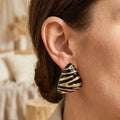 Trekantede Zebra Stud Øreringe