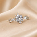 Rund zirkonia ring i hvidguld