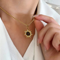 Sunflower tiger's eye necklace