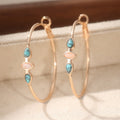 Boho Turquoise Månestens Øreringe