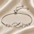 Hvidguld Infinity Slider Armbånd