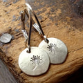 Retro Creative Round Geometric Dandelion Earrings