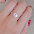 Pink Heart Cubic Zirconia Ring