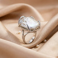 Moonlit Baroque Pearl Halo Ring