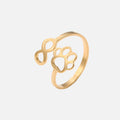 Adjustable Infinity Paw Ring – Stainless Steel