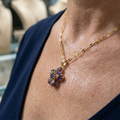 Amelyth Violet Blomst Halskæde | Guld