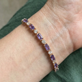 Ametyst Prisme Tennis Armbånd | Rosaguld
