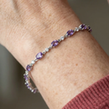 Ametyst Stjernelys Armbånd | Hvidguld