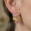 Amorette Rosepetal Øreringe | Rosa Guld