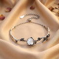 Moonlight Stone Plum Flower Bracelet