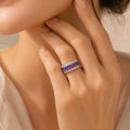 Bohemian Ametystring med Cubic Zirconia