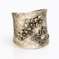 Bi Blomst Sommerfugl Bred Band Ring