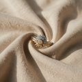 Timeless Silver Zirconia Sun Moon Ring Set