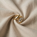 Timeless Gold Water Drop Zirconia Ring