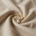 Åben Duo Pearl Wrap Ring