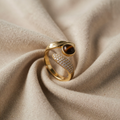 Åben ring Slange Zircon Pegefingerring