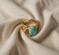 Elegant Amazonit Blå Gudinde Ring