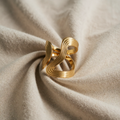 Exquisite Gold Beaded Ring