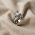 Exquisite Zirconia Promise Ring Set