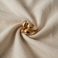To-tonet guld sølv stabelbar ring