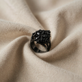 Funklende sort zirkonia ring