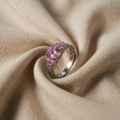 Shiny Pink Synthetic Zirconia Ring