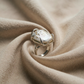 Moonlit Baroque Pearl Halo Ring