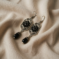 Black Crystal Drop Earrings