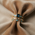 Ocean Charm Blåt Ringsæt