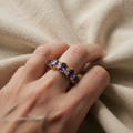 Orlina Violet Krest Ring | Rosaguld