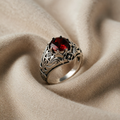 Red Synthetic Zirconia Ring for Women