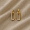 Retro Rhinestone Geometric Hoop Earrings