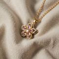 PINK TOURMALINE BLOOM NECKLACE