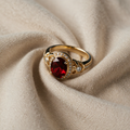 Ruby Halo Knot Statement Ring