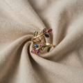 GOLD LEAF WRAP RING - (ADJUSTABLE)