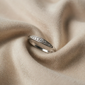 White Gold Micro Pave Zirconia Ring