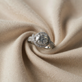 Hvidguldfarvet Moissanite Split Shank Ring